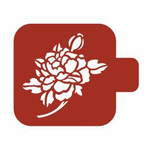 Трафарет М9Фл-028 "Цветок пиона" Event Design, 9х9 см